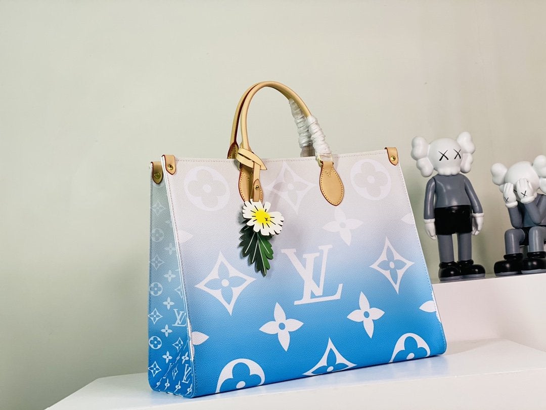 TOILE ENCOUÉE GÉANTE ONTHEGO GM 41 MONOGRAMME BLEU 