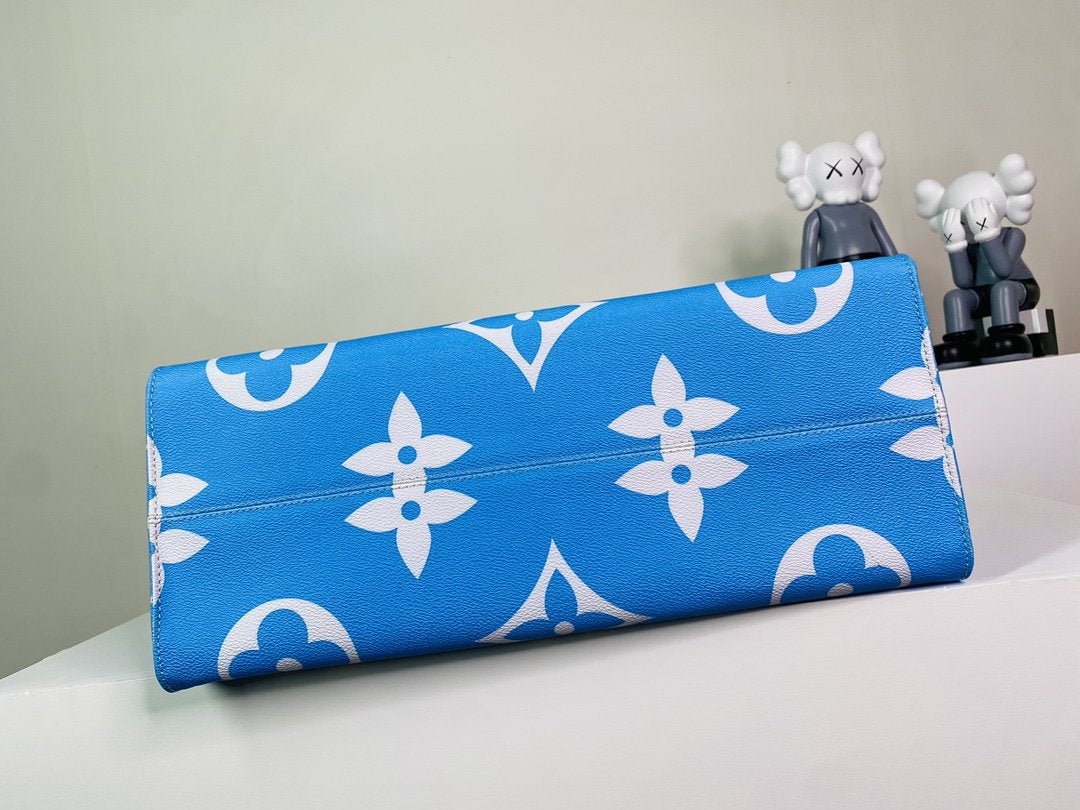 TOILE ENCOUÉE GÉANTE ONTHEGO GM 41 MONOGRAMME BLEU 