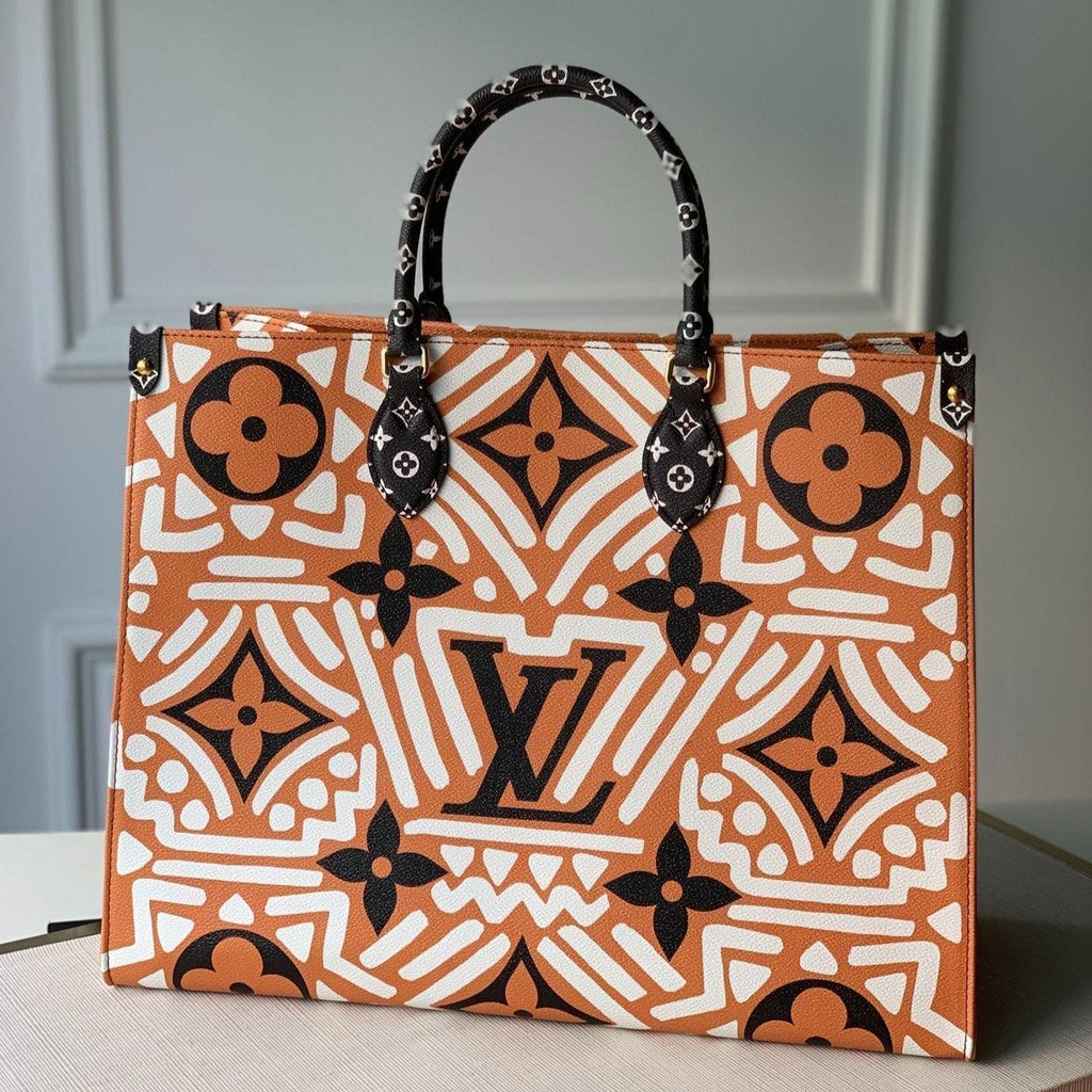 Toile géante monogramme caramel et crème CRAFTY ONTHEGO GM 41 