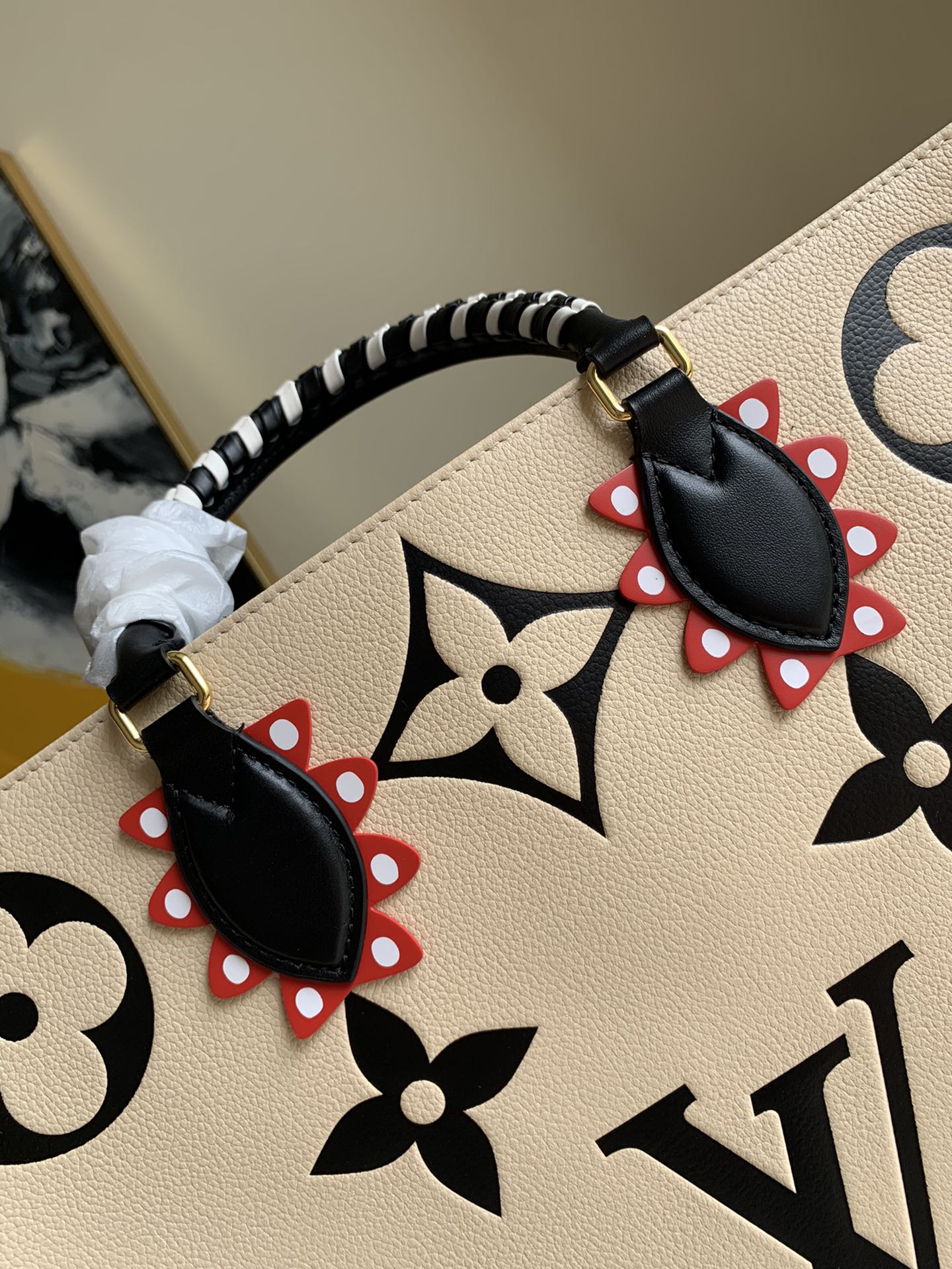 Toile géante CRAFTY ONTHEGO GM 41 CRÈME NOIRE MONOGRAMME