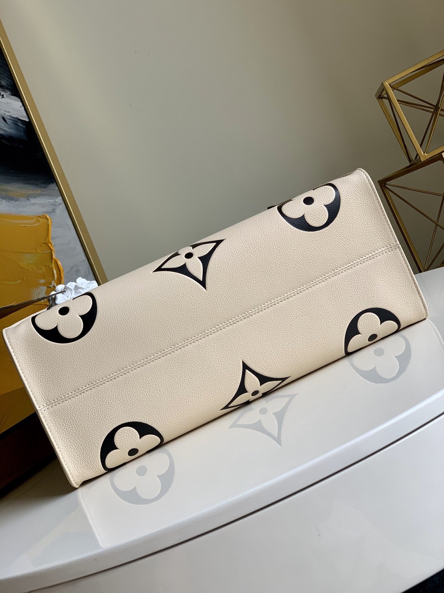 Toile géante CRAFTY ONTHEGO GM 41 CRÈME NOIRE MONOGRAMME