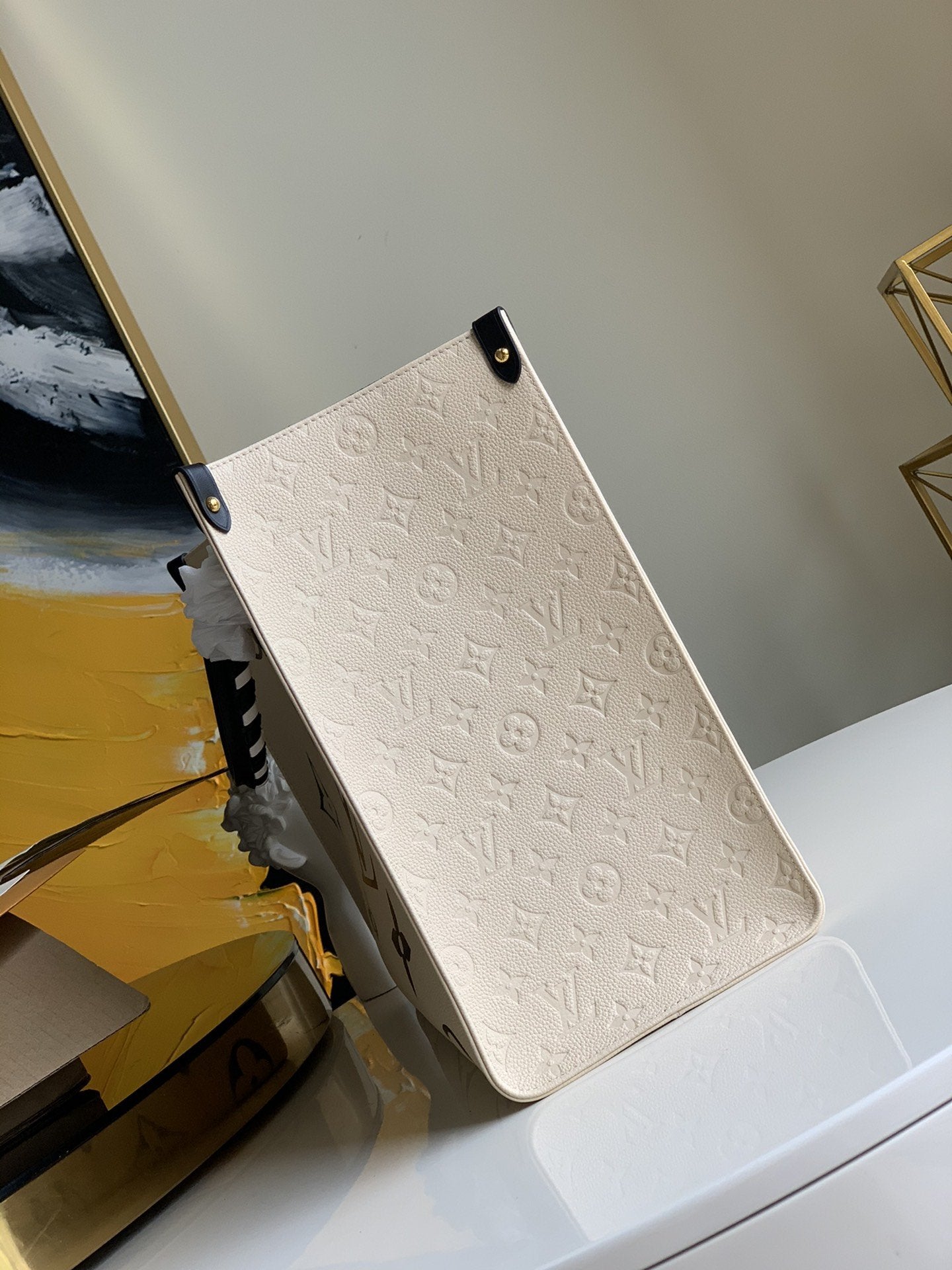 Toile géante CRAFTY ONTHEGO GM 41 CRÈME NOIRE MONOGRAMME