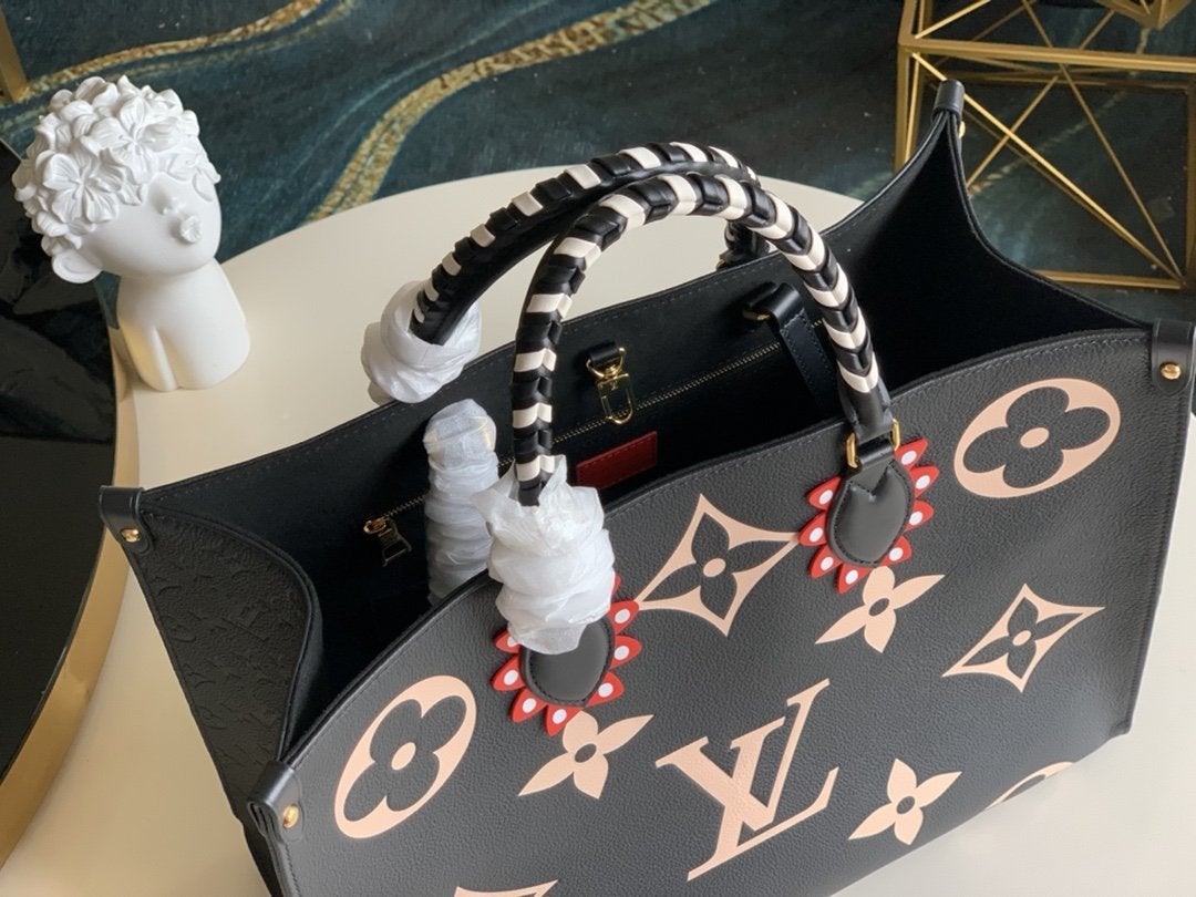 Toile monogramme noire Crafty Onthego GM 41