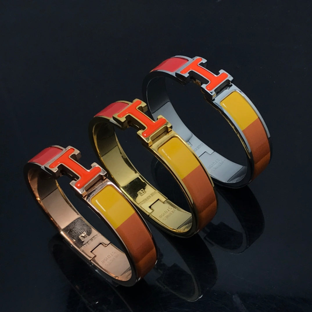 [Shinejoy]H BRACELET CÉRAMIQUE ARC-EN-CIEL ORANGE