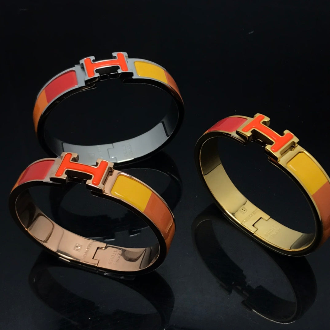 [Shinejoy]H BRACELET CÉRAMIQUE ARC-EN-CIEL ORANGE