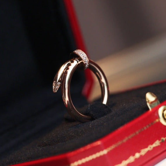 [Shinejoy]JUSTE BAGUE 2,65 MM OR ROSE DIAMANT