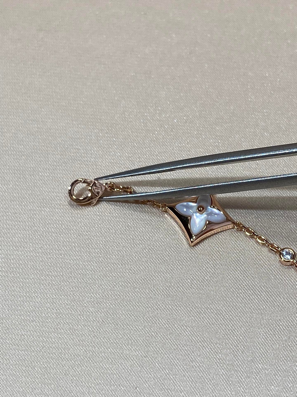 [Shinejoy] BRACELET STAR 4 MOTIF MOP DIAMANT ROSE OR