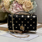 ミスレディ 21 バタフライスタッド ブラック ラムスキン