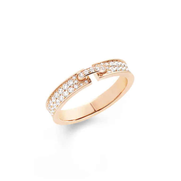 Bague [Shinejoy] ALLIANCE LIENS VIDENCE pavée de diamants 4 mm