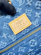 ONTHEGO 35 EN DENIM MONOGRAMME BLEU