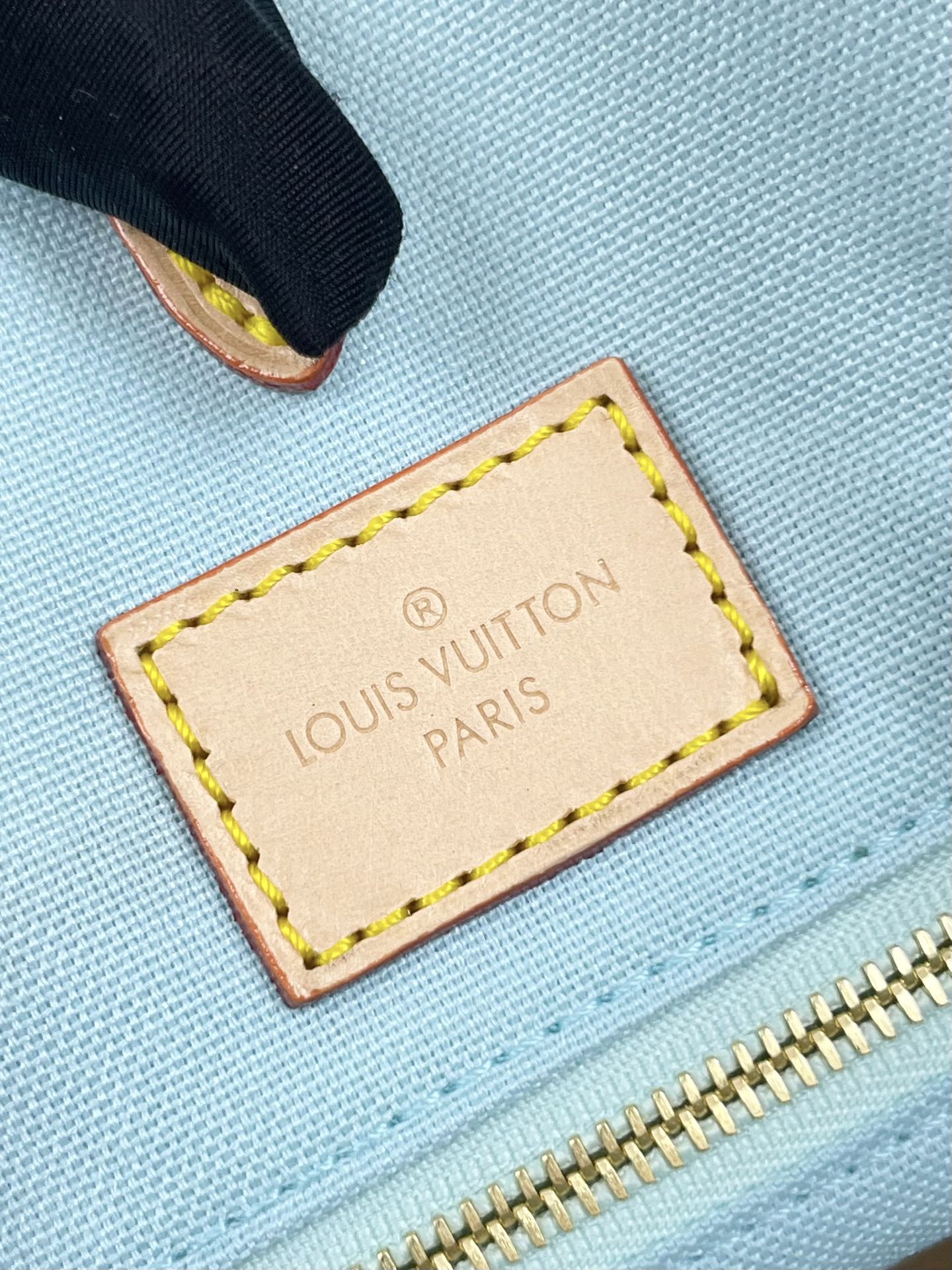 ONTHEGO 35 EN TOILE GÉANTE DAMIER PISTACHE