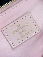 ONTHEGO PM 25 EN CUIR EMPREINTE MONOGRAMME ROSE OPALE