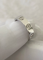 Bague d'amour [Shinejoy] 4 mm, 1 diamant, argent