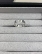 Bague d'amour [Shinejoy] 4 mm, 1 diamant, argent