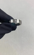 Bague d'amour [Shinejoy] 4 mm, 1 diamant, argent