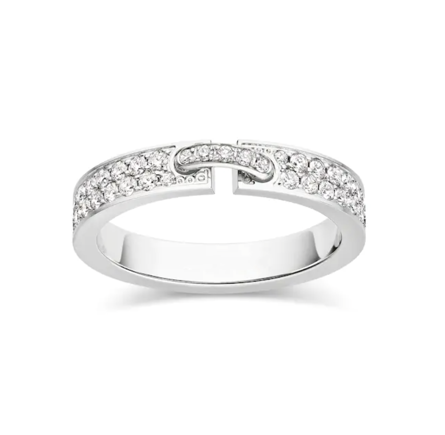 Bague [Shinejoy] ALLIANCE LIENS VIDENCE pavée de diamants 4 mm