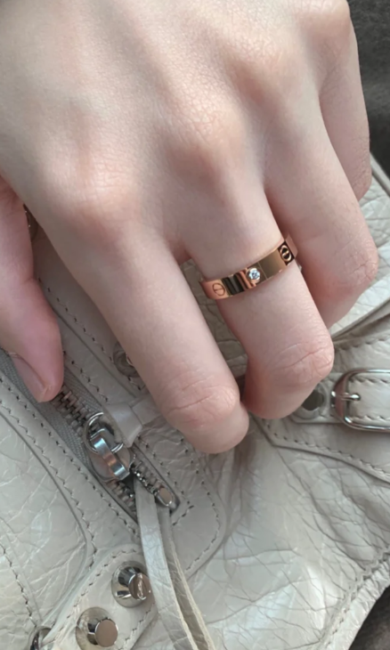 [Shinejoy] Bague Love 4 mm 1 diamant