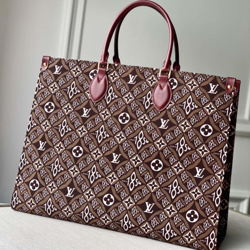 LV DEPUIS 1984 ONTHEGO GM TEXTILE MARRON
