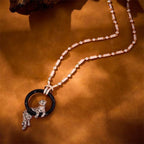 [Shinejoy jewellerys]新作 ブラック サークルパンサー フルダイヤモンドネックレス