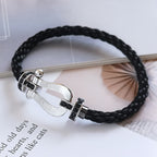 [Shinejoy] FORCE GRAND FER À CHEVAL DIAMANT NOIR ARGENT