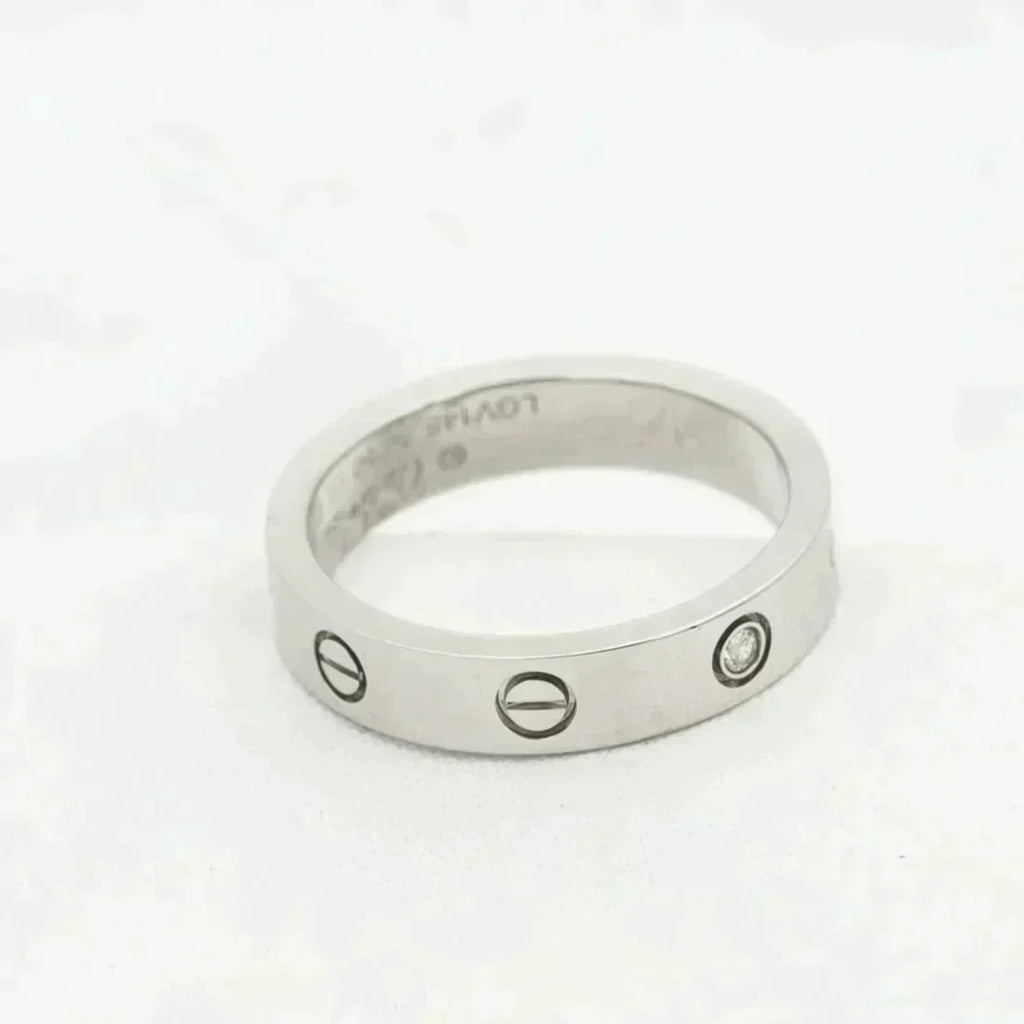 Bague d'amour [Shinejoy] 4 mm, 1 diamant, argent