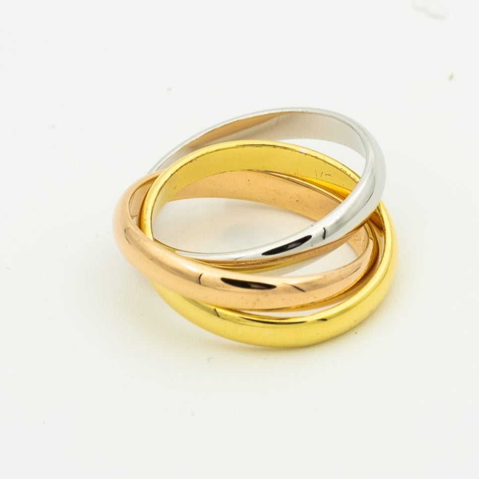 [Bijoux Shinejoy] Bague Trinity Or Rose Argent 