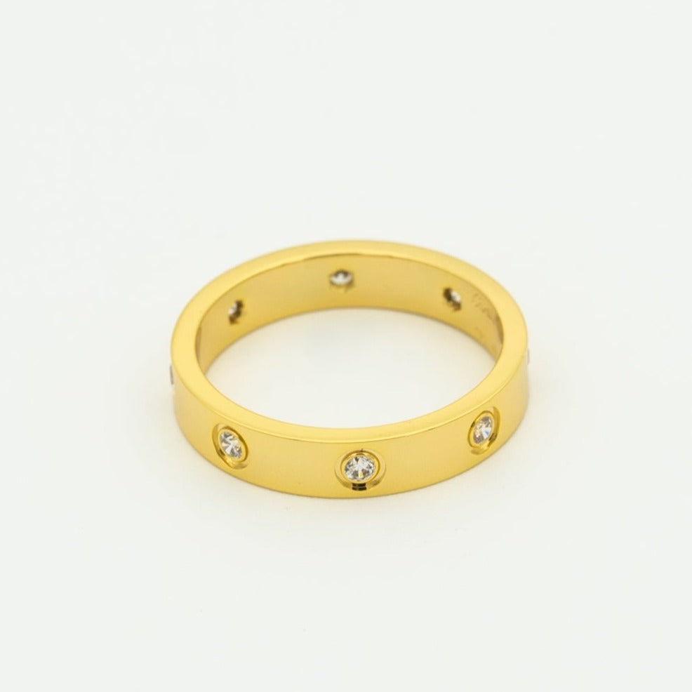 Bague d'amour [Shinejoy] 3,6 mm, 8 diamants