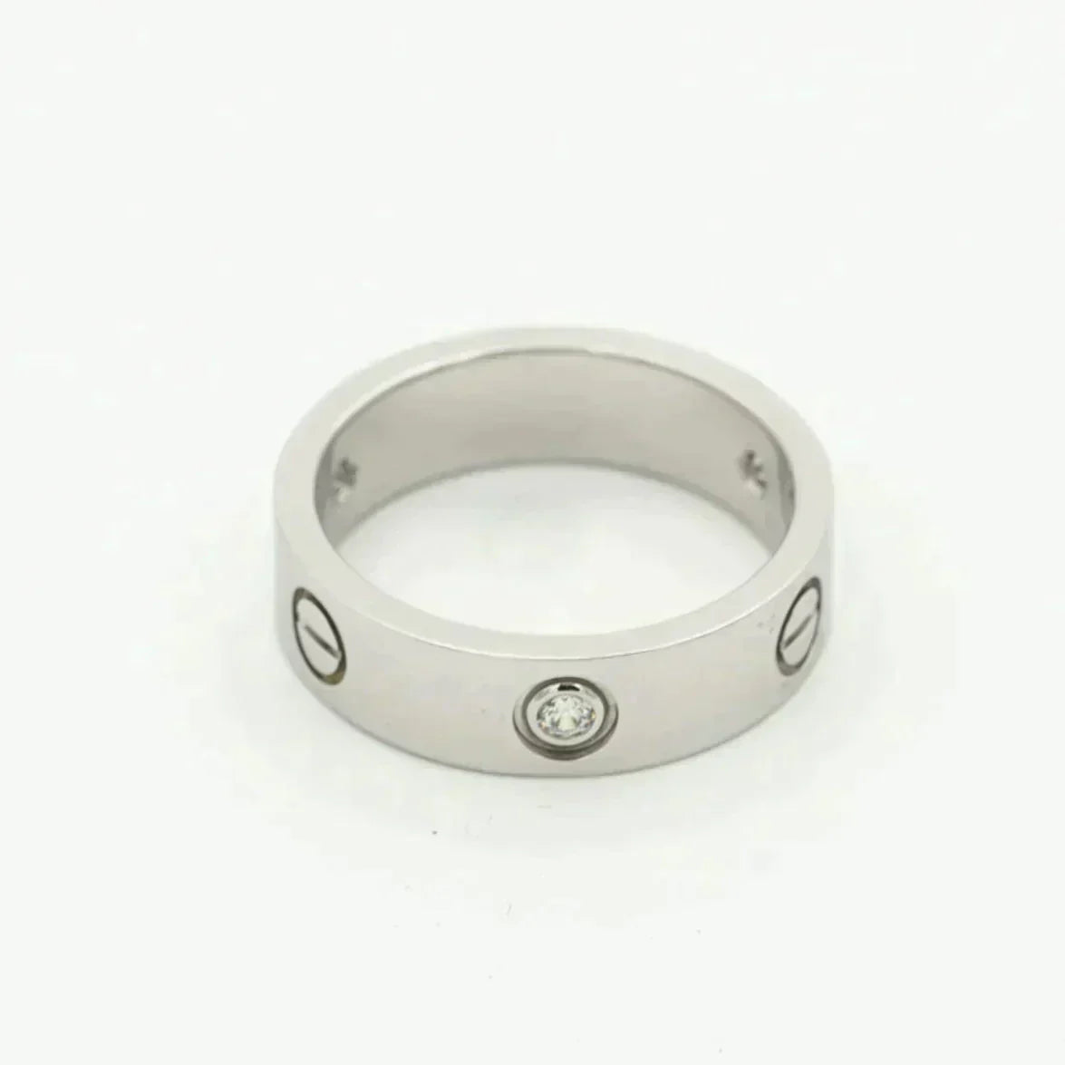 Bague [Shinejoy] LOVE 5,5 mm, 3 diamants, argent