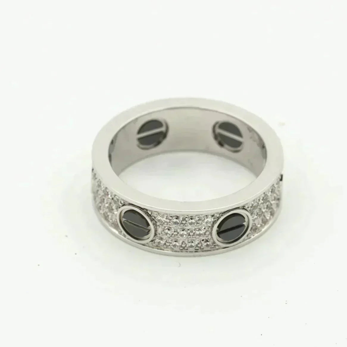 [Shinejoy] Bague Love sertie de diamants 5,5 mm en céramique
