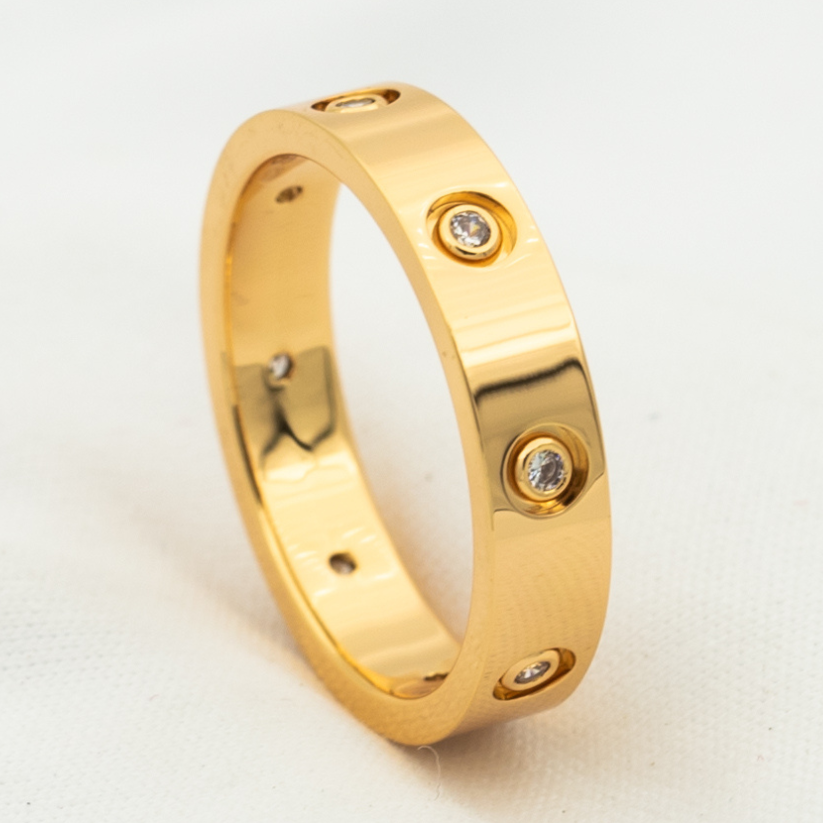 Bague d'amour [Shinejoy] 3,6 mm, 8 diamants