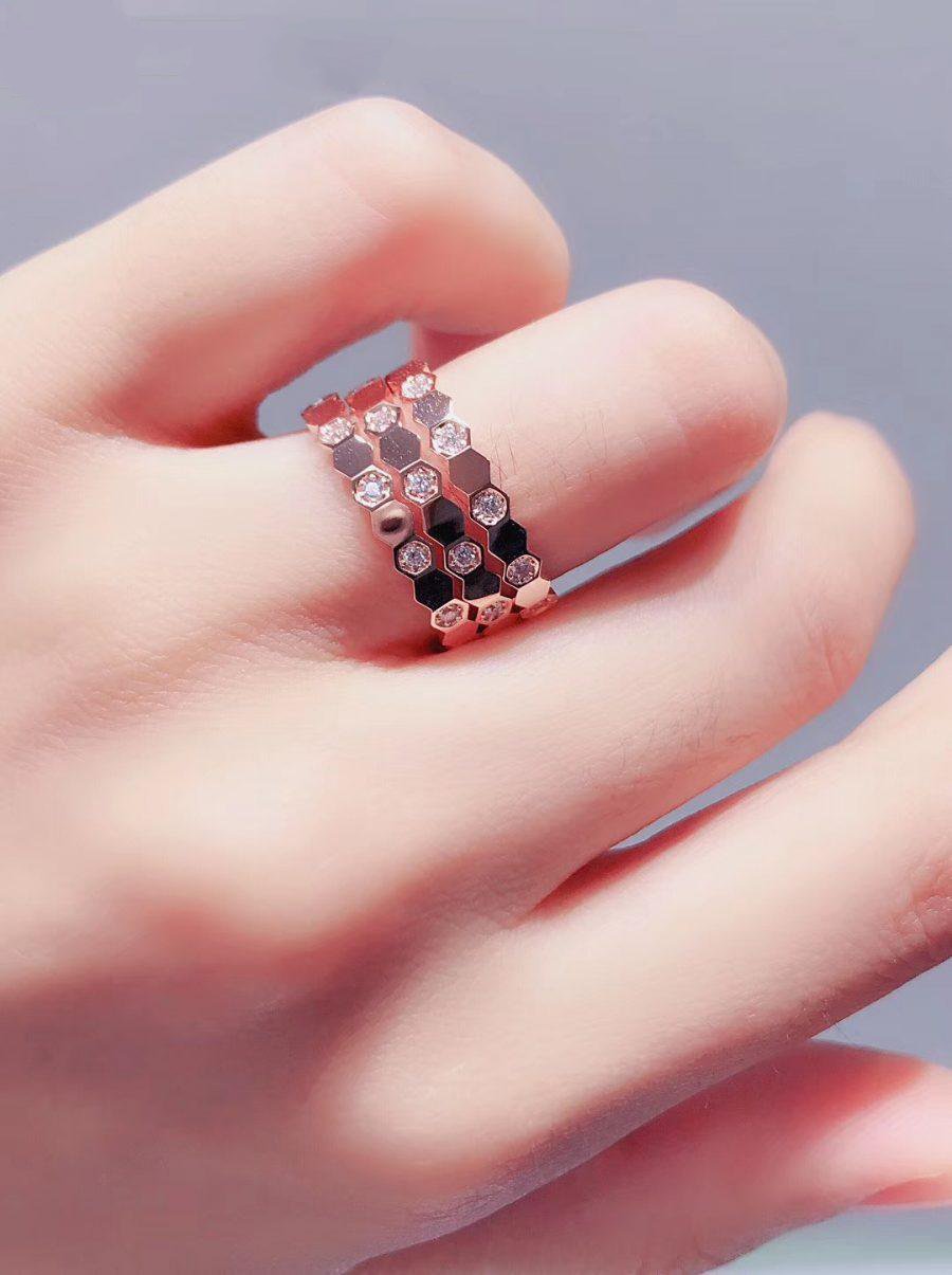 [Shinejoy]Bague BEE LOVE en or rose et diamant