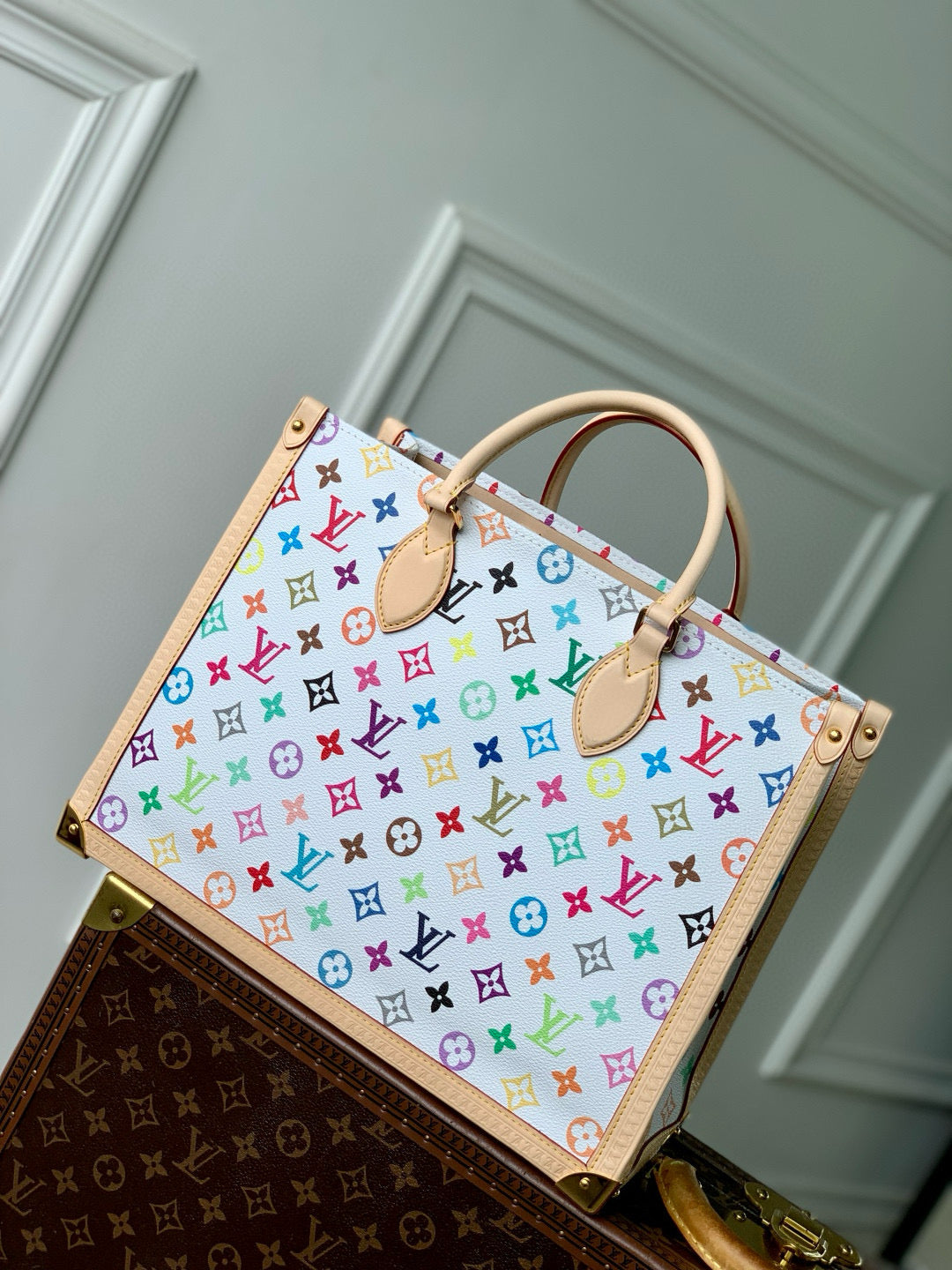 SAC ONTHEGO MM 35 EN TOILE MONOGRAMME MULTICOLORE