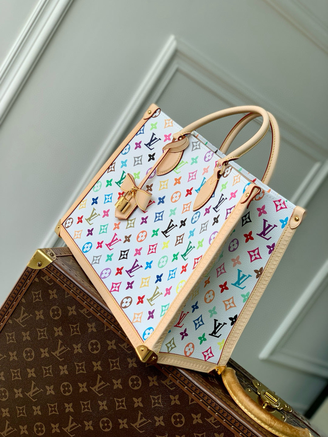 SAC ONTHEGO MM 35 EN TOILE MONOGRAMME MULTICOLORE