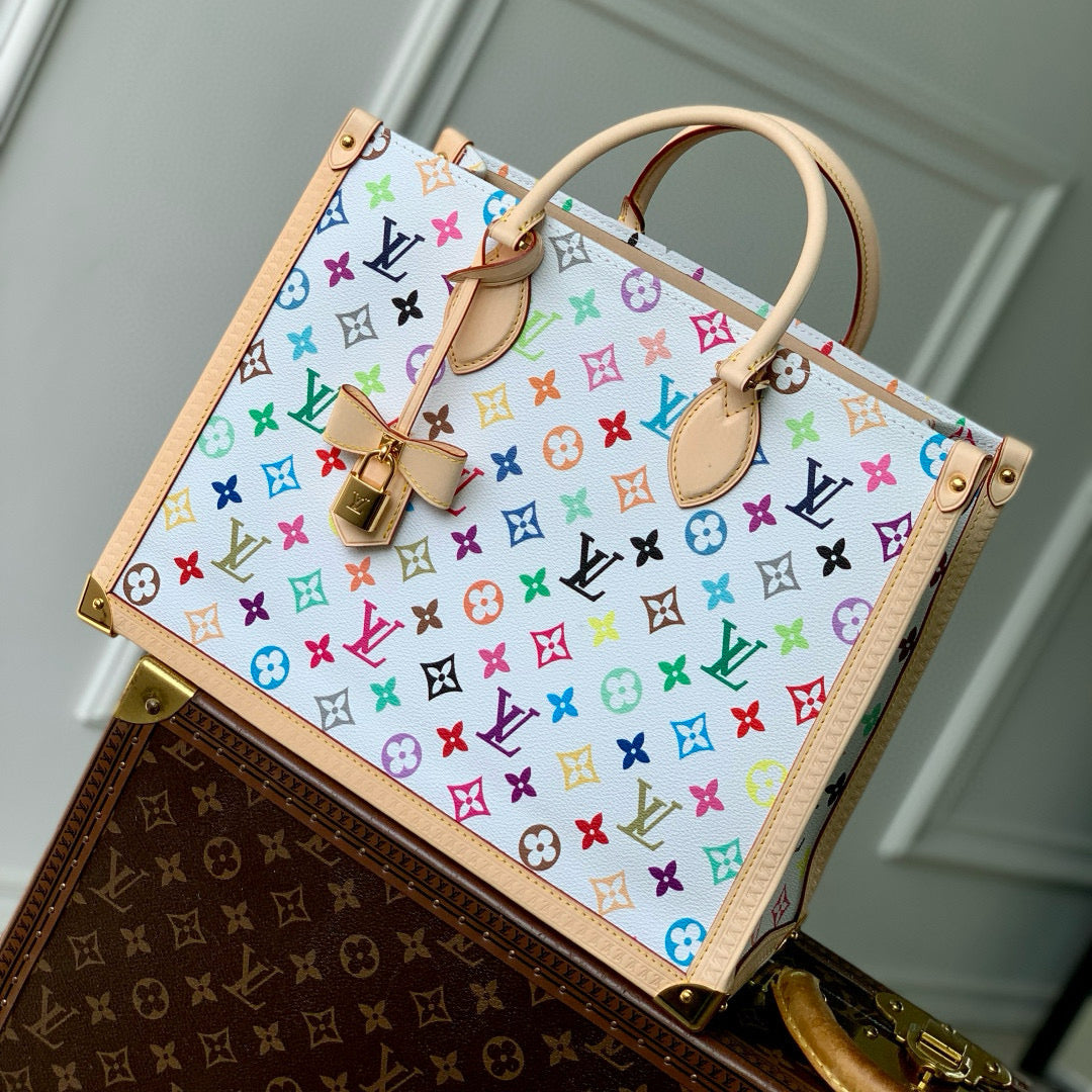 SAC ONTHEGO MM 35 EN TOILE MONOGRAMME MULTICOLORE