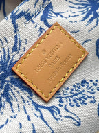 TOILE ONTHEGO EST OUEST 25 EN BLEU LAGON MONOGRAMME