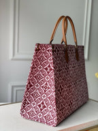 LV DEPUIS 1854 ONTHEGO GM TEXTILE ROUGE BORDEAUX