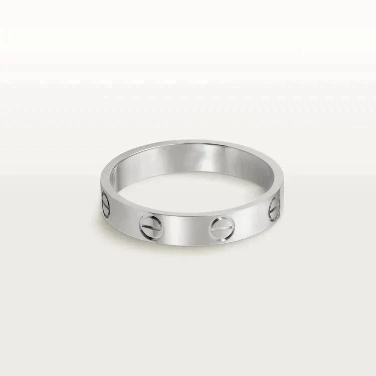 Bague d'amour [Shinejoy] 4 mm, 1 diamant, argent